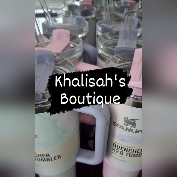 NWT TWO Limited Edition Stanley 40oz H2.0 Flowstate Quencher Tumbler Watercolors - Picture 9 of 12